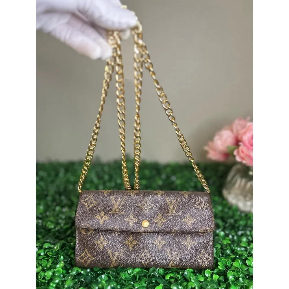 Louis Vuitton Vintage Monogram Sarah Wallet or Wallet on Chain Date Stamp CA0094